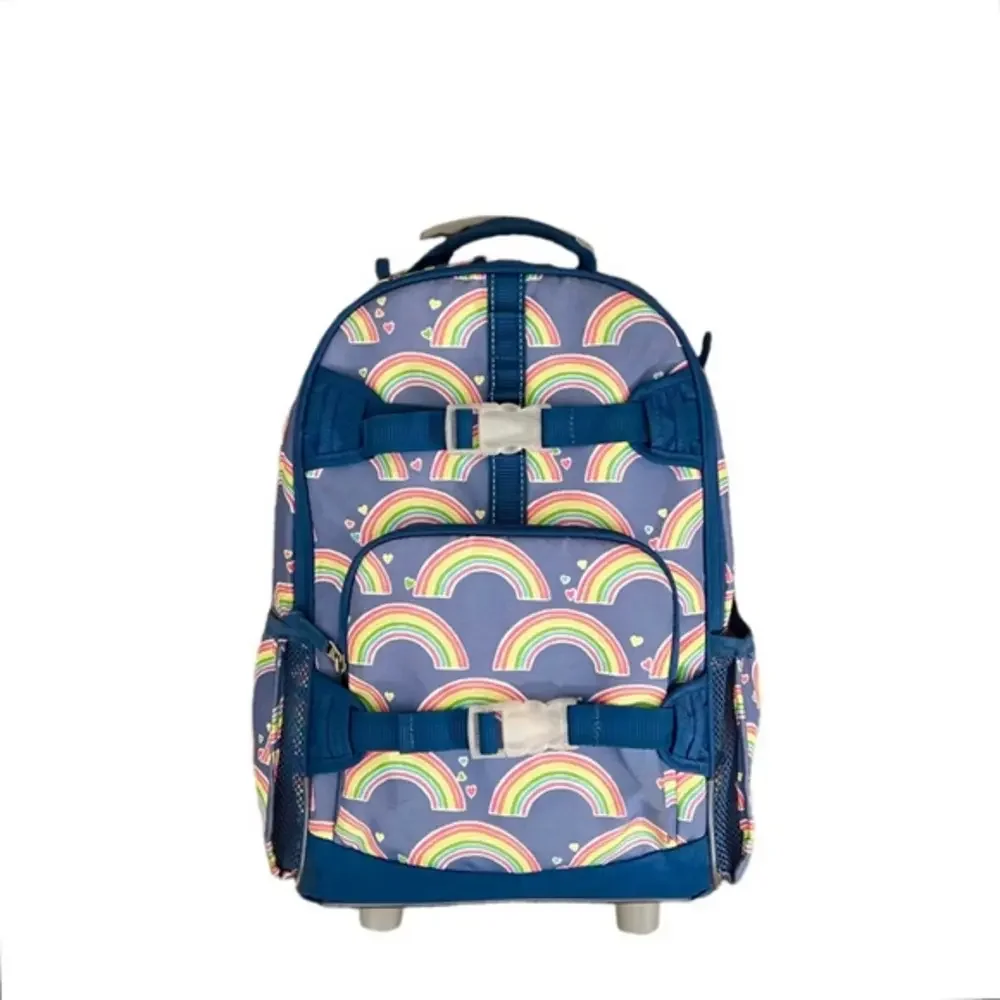 Pottery Barn Kids Mackenzie Blue Rainbow‎ Rolling Backpack